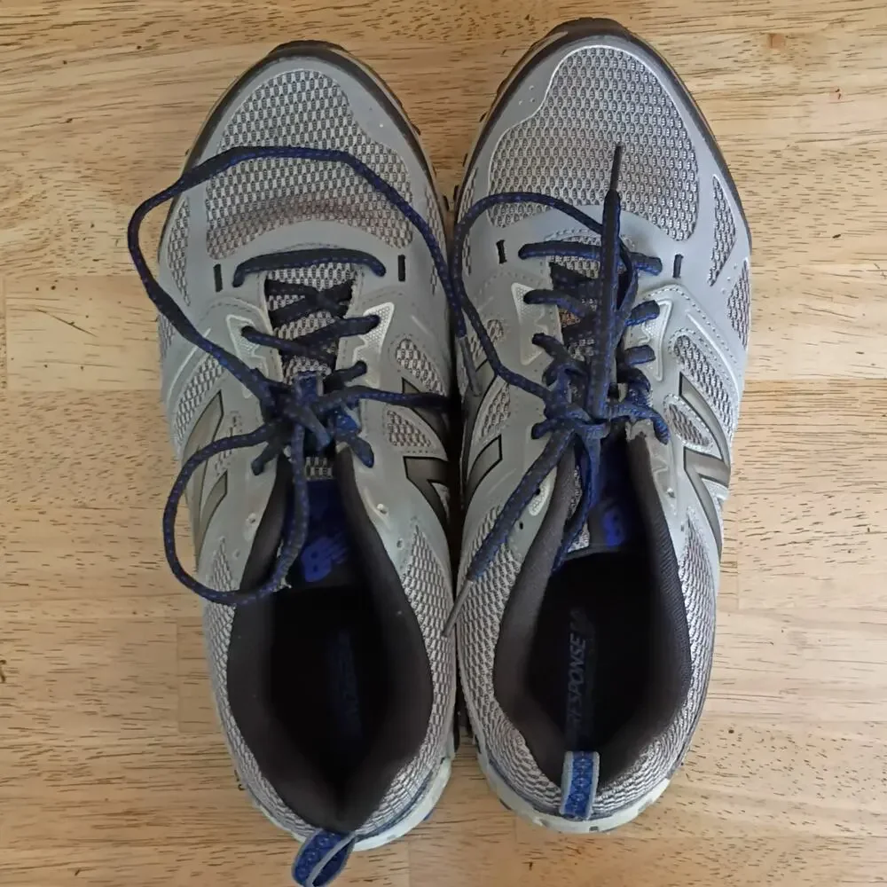 New Balance Men’s Gray/Blue/Black Low Top Mesh Lace-Up Athletic Sneakers